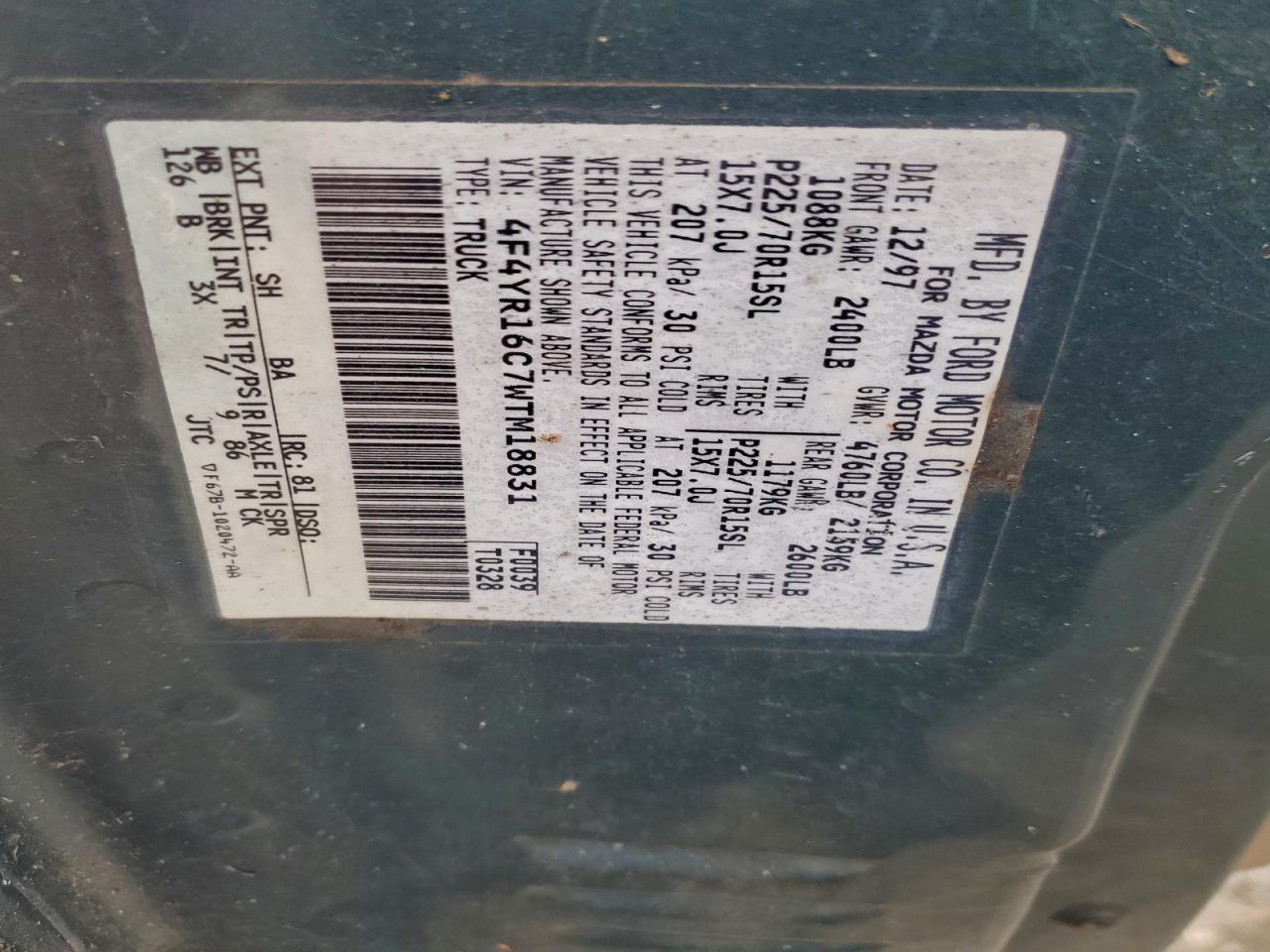 Mazda B Series Cab Plus Image 11